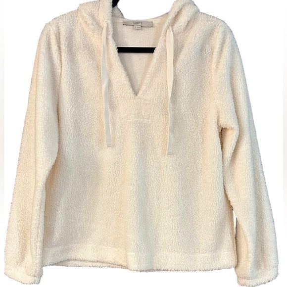 Loft Sherpa V-Neck Women’s Small Hoodie - Picture 1 of 6